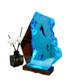 Luminária de mesa em resina - Aquamarine - OCP