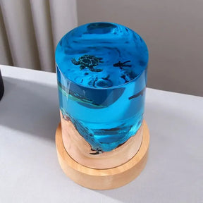 Luminária de mesa em resina - Oceano Azul - OCP