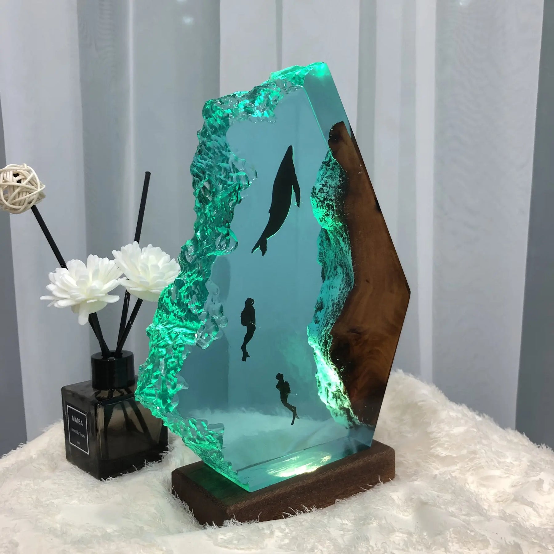 Luminária de mesa em resina - Aquamarine - OCP