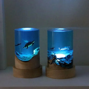 Luminária de mesa em resina - Oceano Azul - OCP