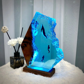 Luminária de mesa em resina - Aquamarine - OCP