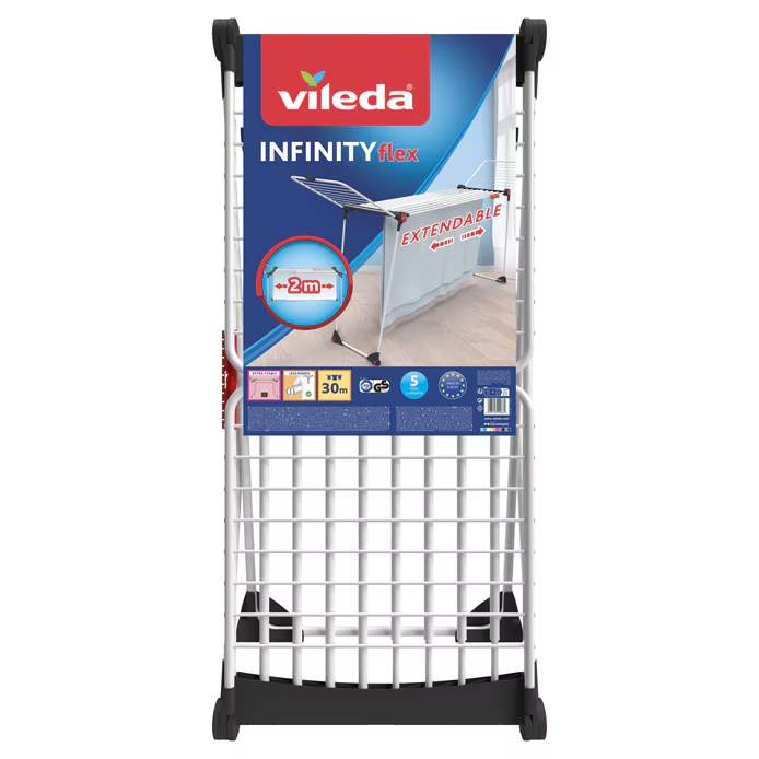 Varal Extensível para Roupas Infinity com Rodas (2 Metros)