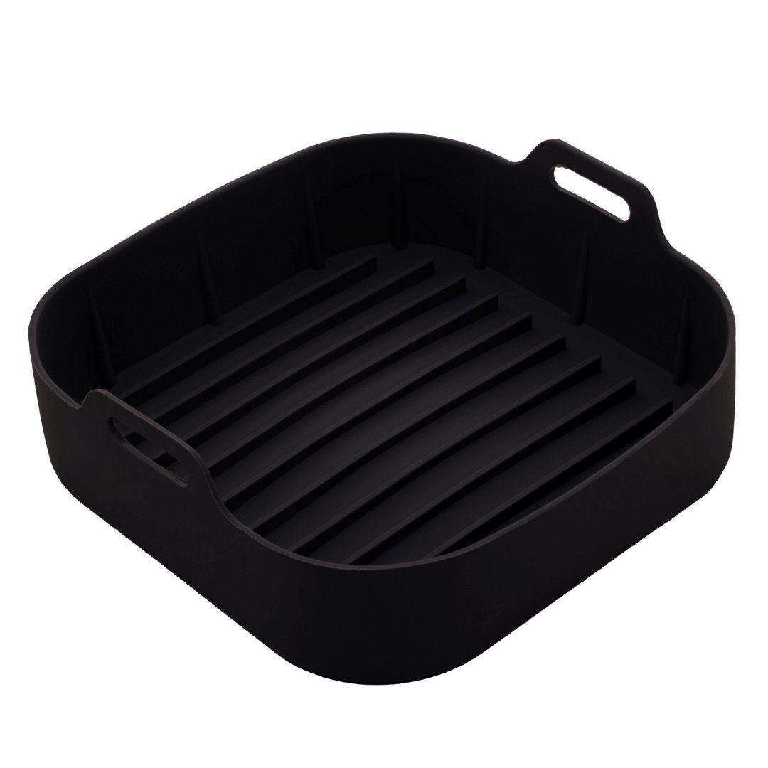 Forma de Silicone para Air Fryer Preta 20cm